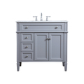 Elegant Decor 36 Inch Single Bathroom Vanity In Grey VF12536GR